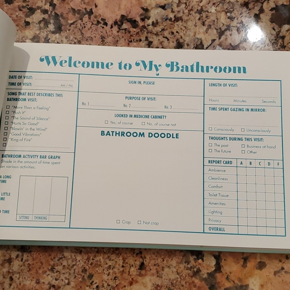 Brand New Bathroom Guest Book - Picture 2 of 4